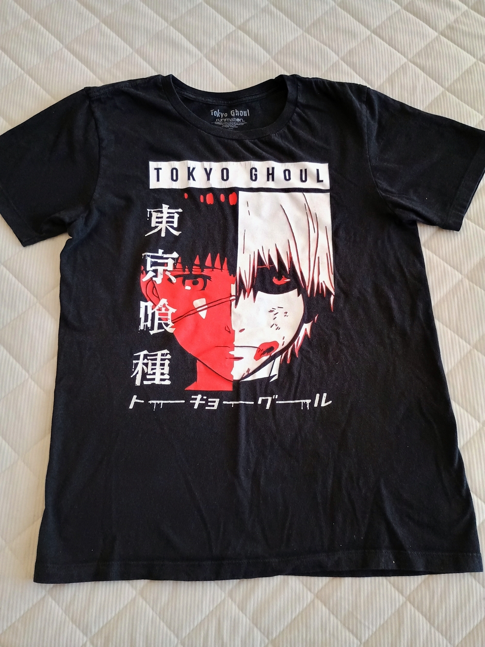 Tokyo Ghoul Anime Graphic T-Shirt Mens M Ken Kaneki Split Face Funimation Tee